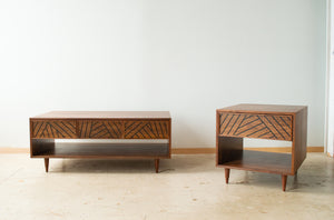 SLW Side Table - modern walnut side table & nightstand