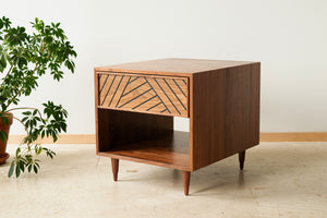 SLW Side Table - modern walnut side table & nightstand