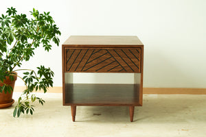 SLW Side Table - modern walnut side table & nightstand