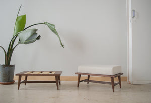 Danish Modern Footstools | walnut ottomans