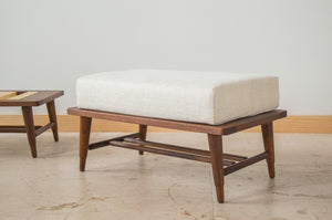 Danish Modern Footstools | walnut ottomans