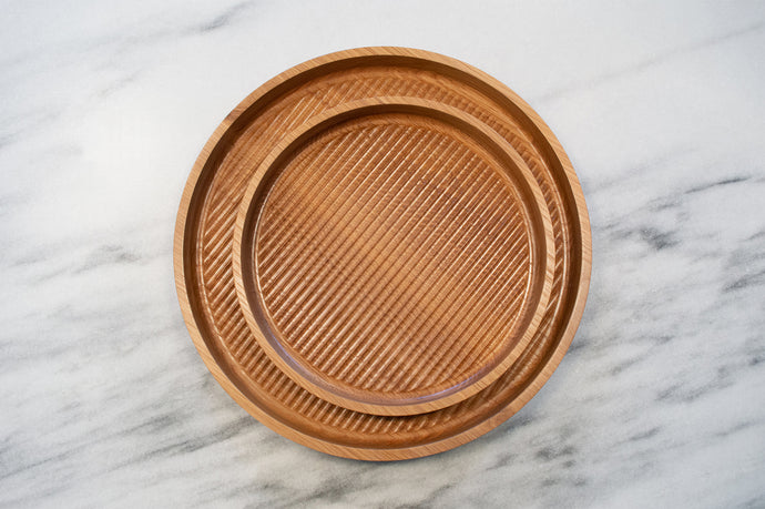 Fluted Tray | round serving tray