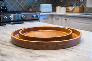 Fluted Tray | round serving tray